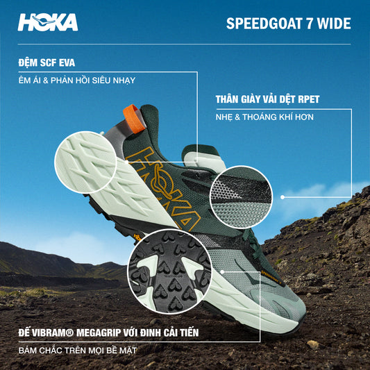 Giày Chạy Trail Nam HOKA Speedgoat 7 Wide - Nhiều Màu - Supersports Vietnam