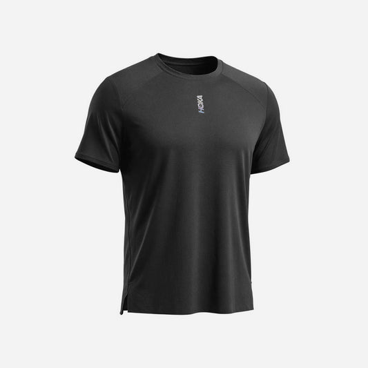 Áo Thun Nam HOKA Everyrun Short Sleeve - Đen - Supersports Vietnam