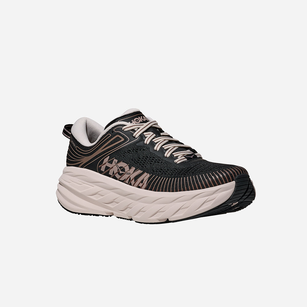 Giày Sneaker Nữ HOKA Bondi 7 - Đen - Supersports Vietnam