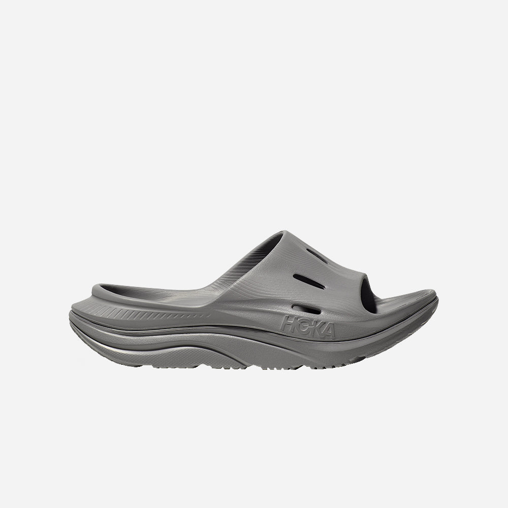 Dép Quai Ngang Unisex HOKA Ora Recovery Slide 3 - Xám - Supersports Vietnam