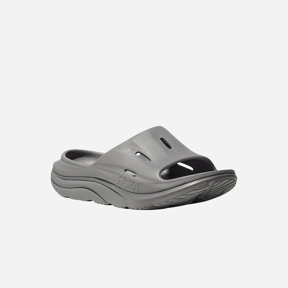 Dép Quai Ngang Unisex HOKA Ora Recovery Slide 3 - Xám - Supersports Vietnam