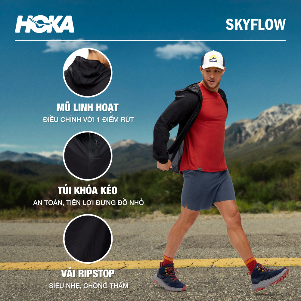 Áo Khoác Nam HOKA Skyflow - Đen - Supersports Vietnam