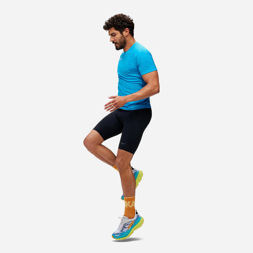Quần Bó Thể Thao Nam HOKA Novafly Half - Đen - Supersports Vietnam