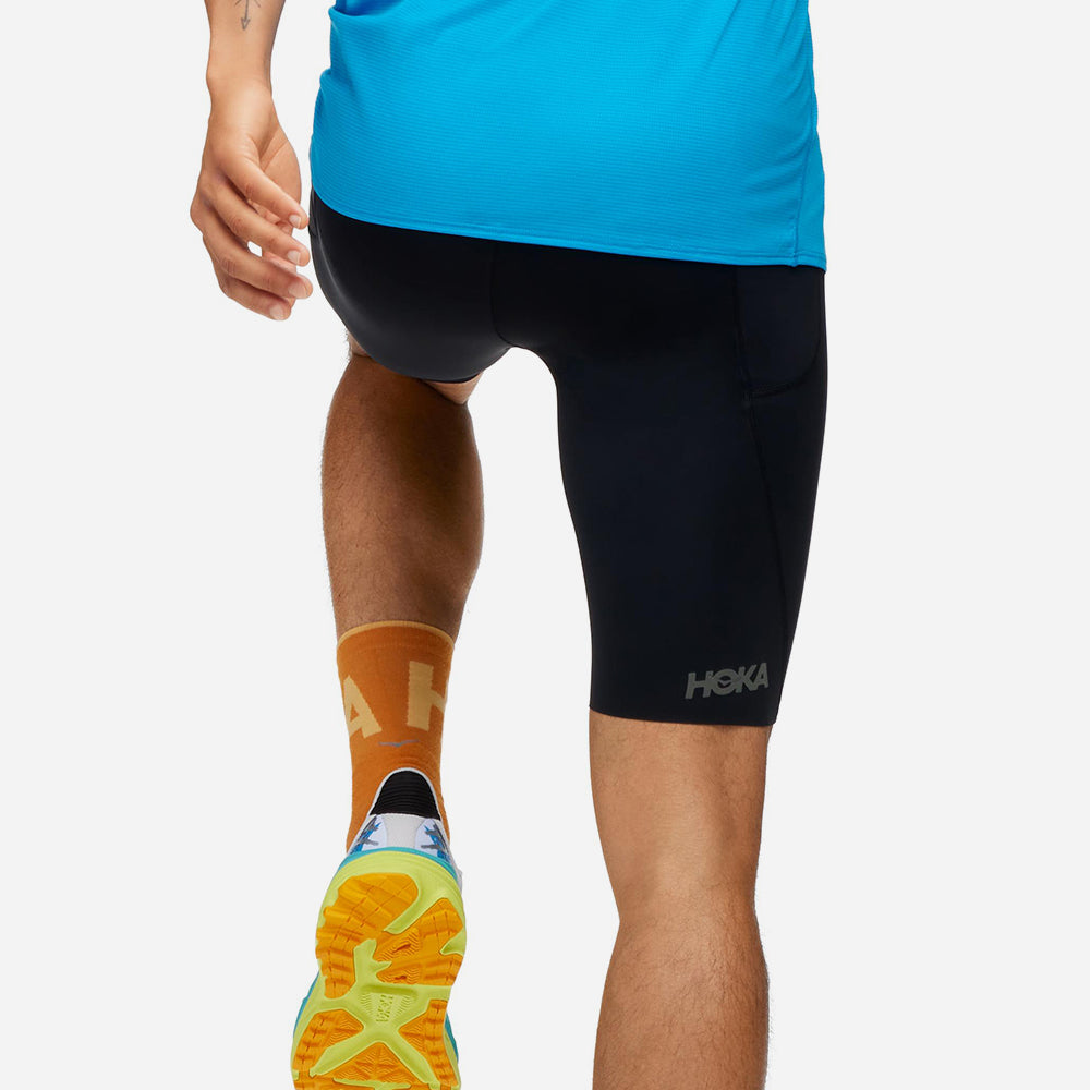 Quần Bó Thể Thao Nam HOKA Novafly Half - Đen - Supersports Vietnam