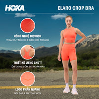 Áo Bra Thể Thao Nữ HOKA Elaro Crop - Cam - Supersports Vietnam