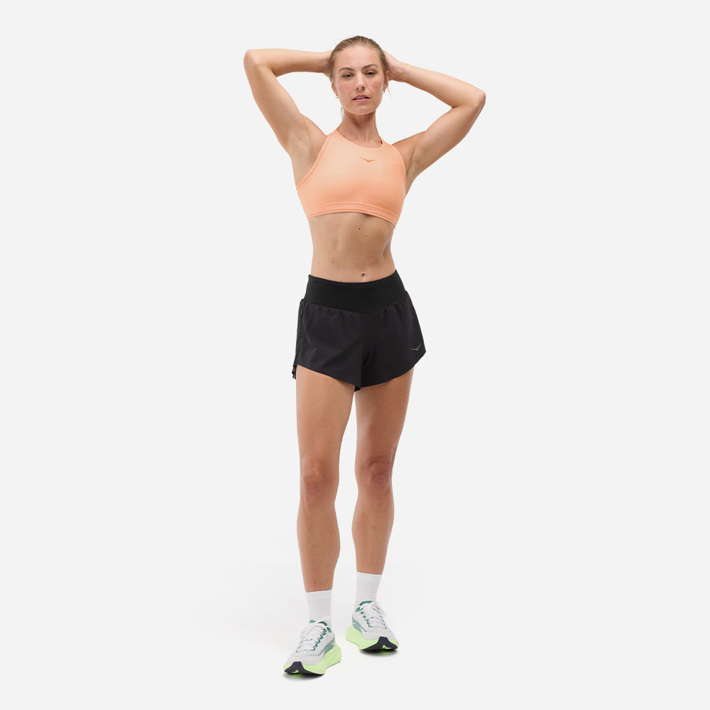 Women's HOKA Hupana Removablecup Sport Bra - Coral