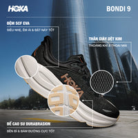 Giày Chạy Bộ Nữ HOKA Bondi 9 - Đen - Supersports Vietnam