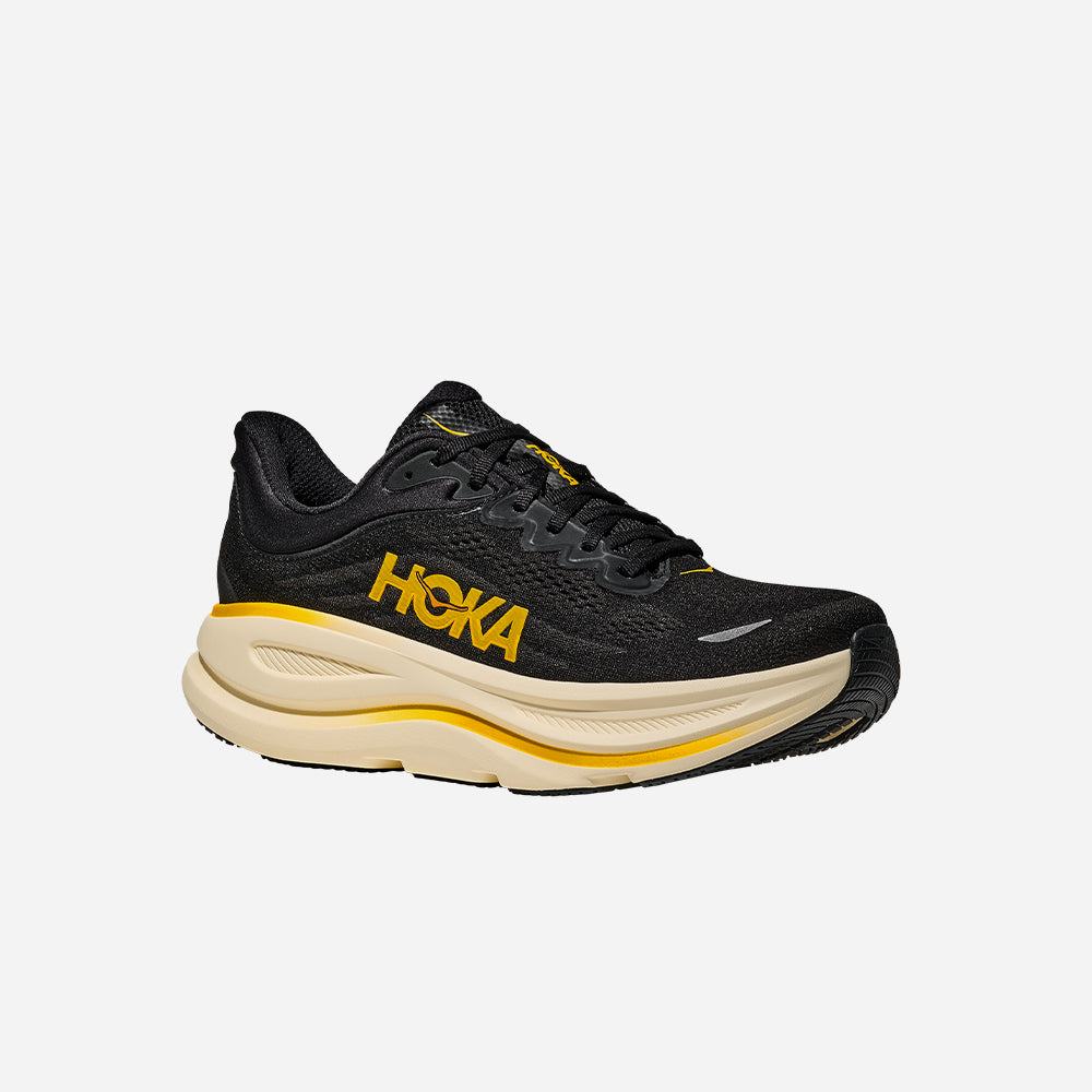 Giày Chạy Bộ Nam HOKA Bondi 9 Wide - Đen - Supersports Vietnam