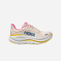 Women's HOKA Bondi 9 Wide Running Shoes - Beige