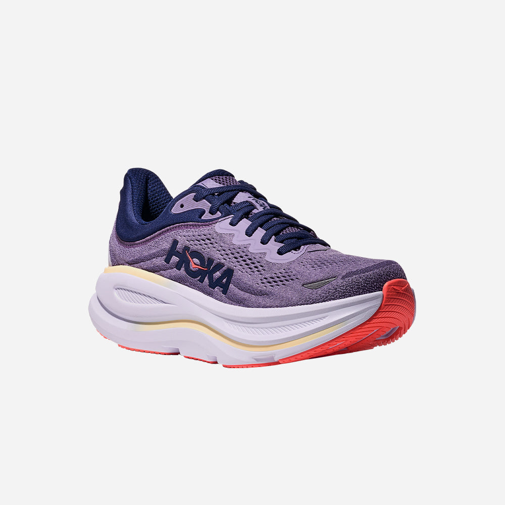 Giày Chạy Bộ Nữ HOKA Bondi 9 Wide - Tím - Supersports Vietnam