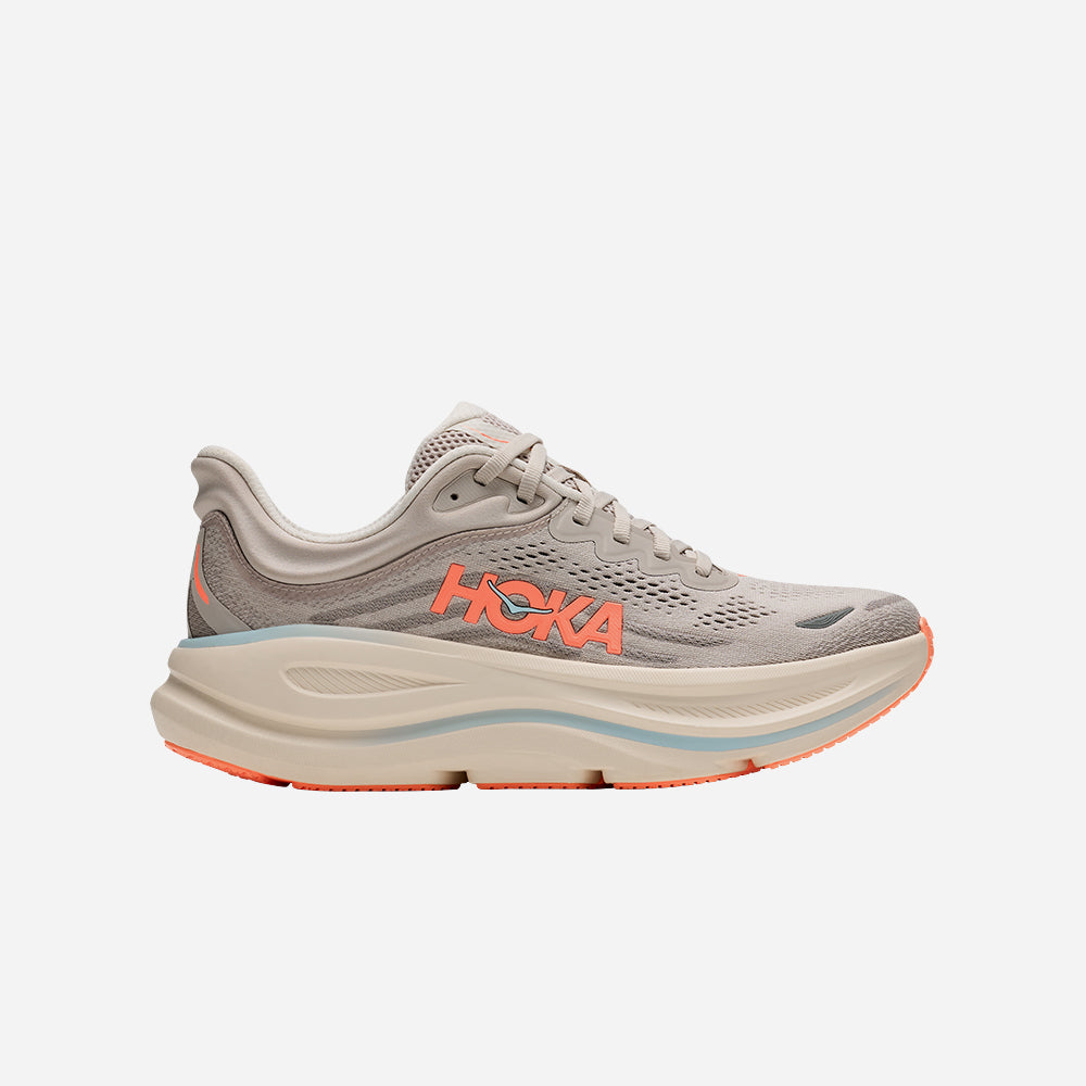 Giày Chạy Bộ Nữ HOKA Bondi 9 Wide - Xám - Supersports Vietnam