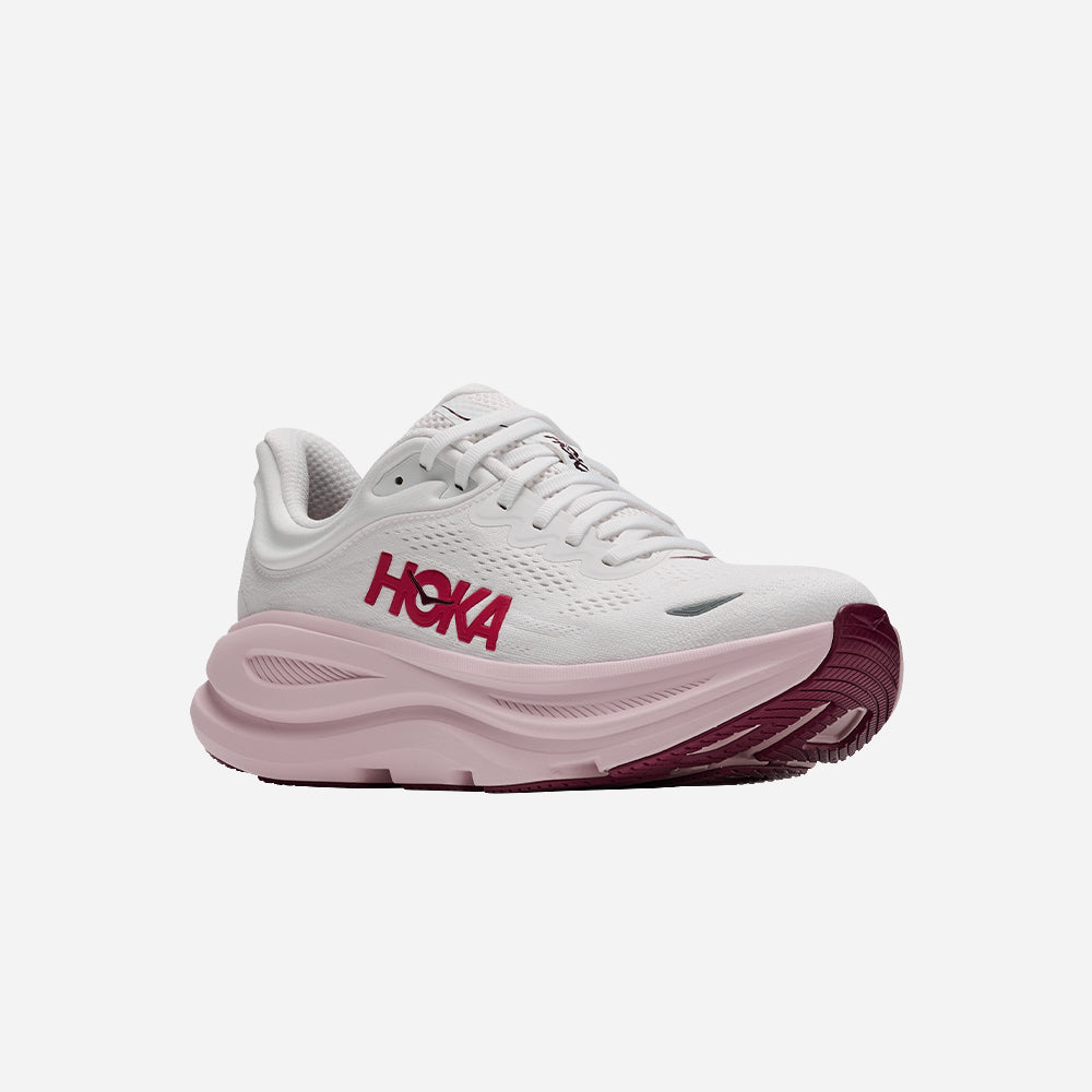 Giày Chạy Bộ Nữ HOKA Bondi 9 Wide - Trắng - Supersports Vietnam
