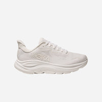 Women's HOKA Clifton 10 Wide Running Shoes - White