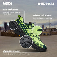 Giày Sneaker Unisex HOKA Speedgoat 2 - Xanh Lá - Supersports Vietnam