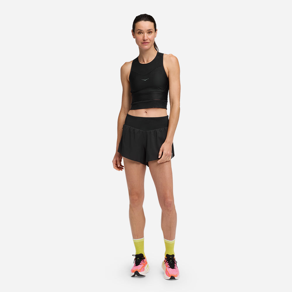 Áo Bra Thể Thao Nữ HOKA Race Day - Đen - Supersports Vietnam