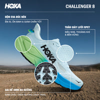 Giày Chạy Trail Nữ HOKA Challenger 8 - Xanh Dương - Supersports Vietnam