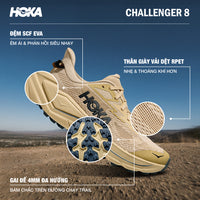 Women's HOKA Challenger 8 Wide Trail Running Shoes - Yellow
