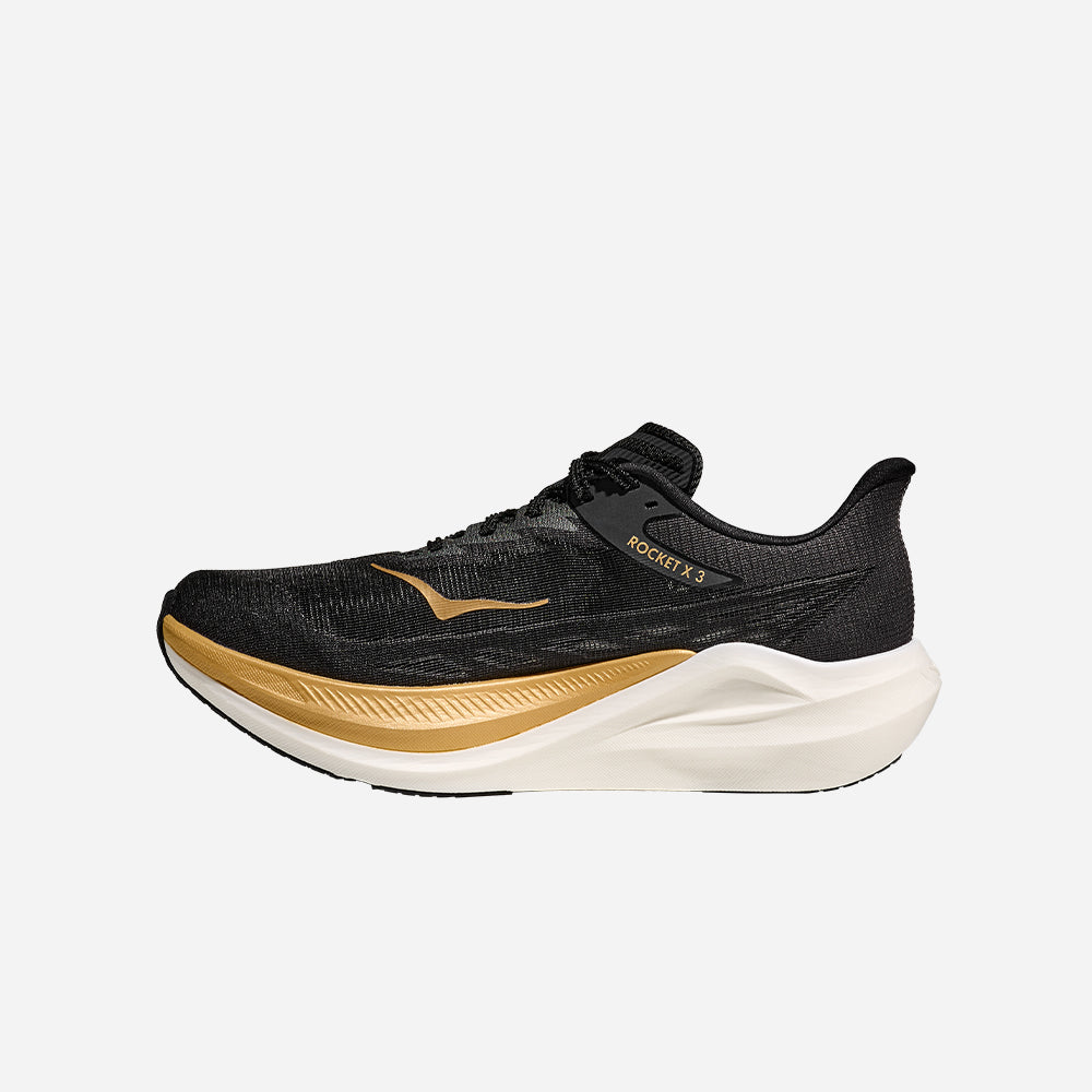 Giày Chạy Bộ Unisex HOKA Rocket X 3 - Đen - Supersports Vietnam