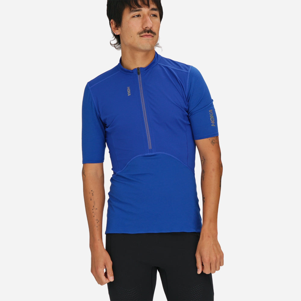 Áo Thun Nam HOKA Skybreeze Sleeve Zip - Xanh Dương - Supersports Vietnam