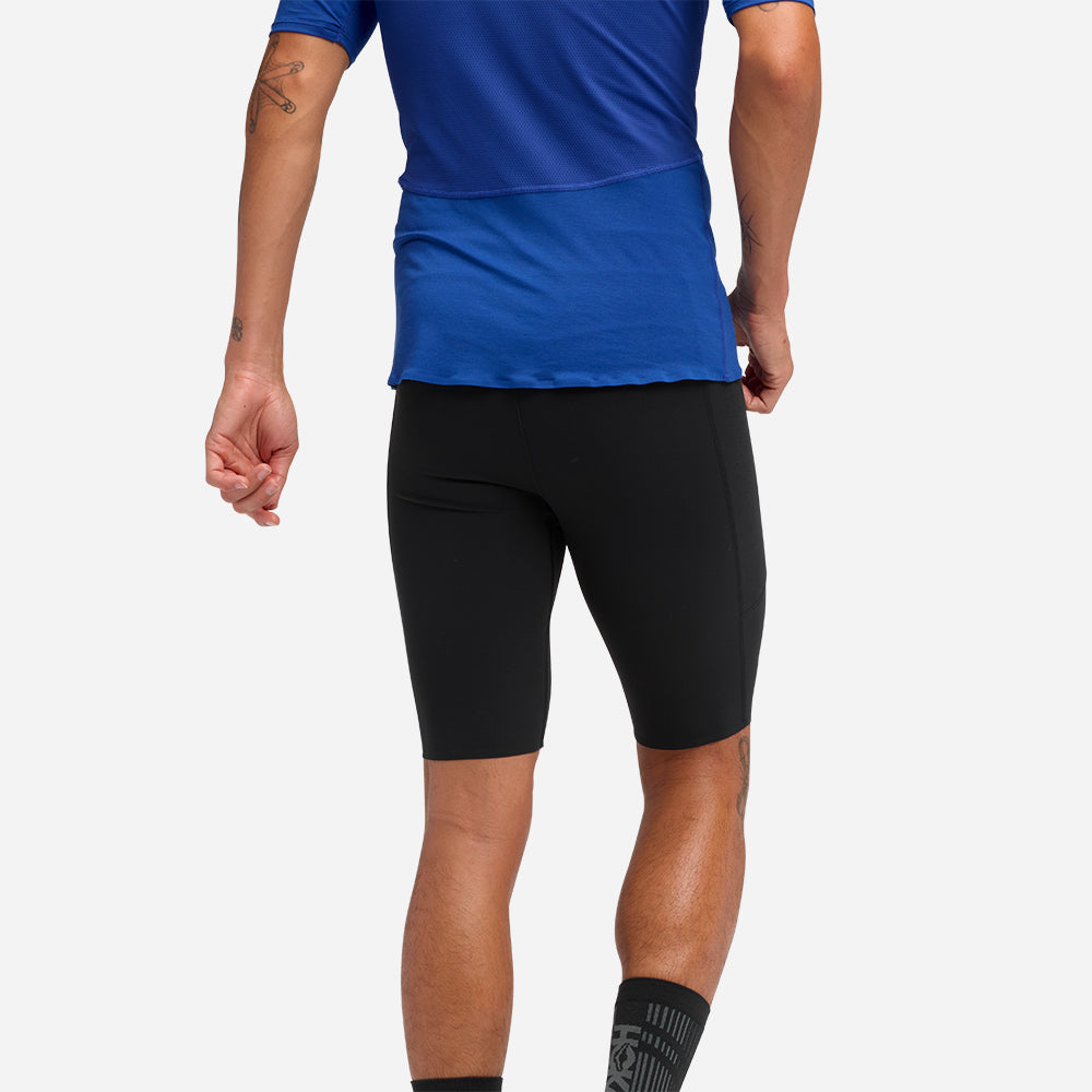 Quần Bó Thể Thao Nam HOKA Skybreeze Half - Đen - Supersports Vietnam