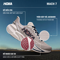 Giày Chạy Bộ Nam HOKA Mach 7 Wide - Be
