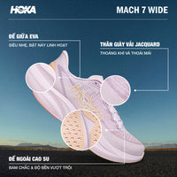 Giày Chạy Bộ Nữ HOKA Mach 7 Wide - Hồng - Supersports Vietnam