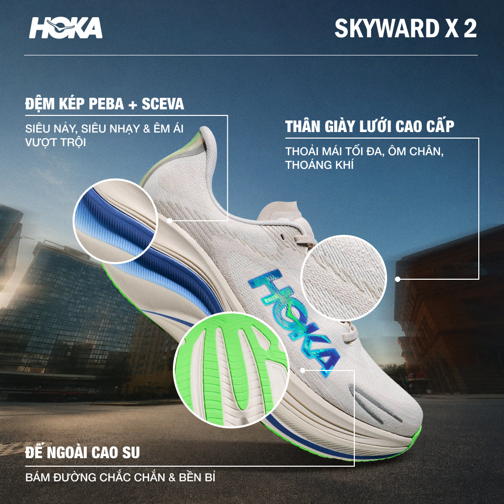Giày Chạy Bộ Nam HOKA Skyward X 2 - Be - Supersports Vietnam
