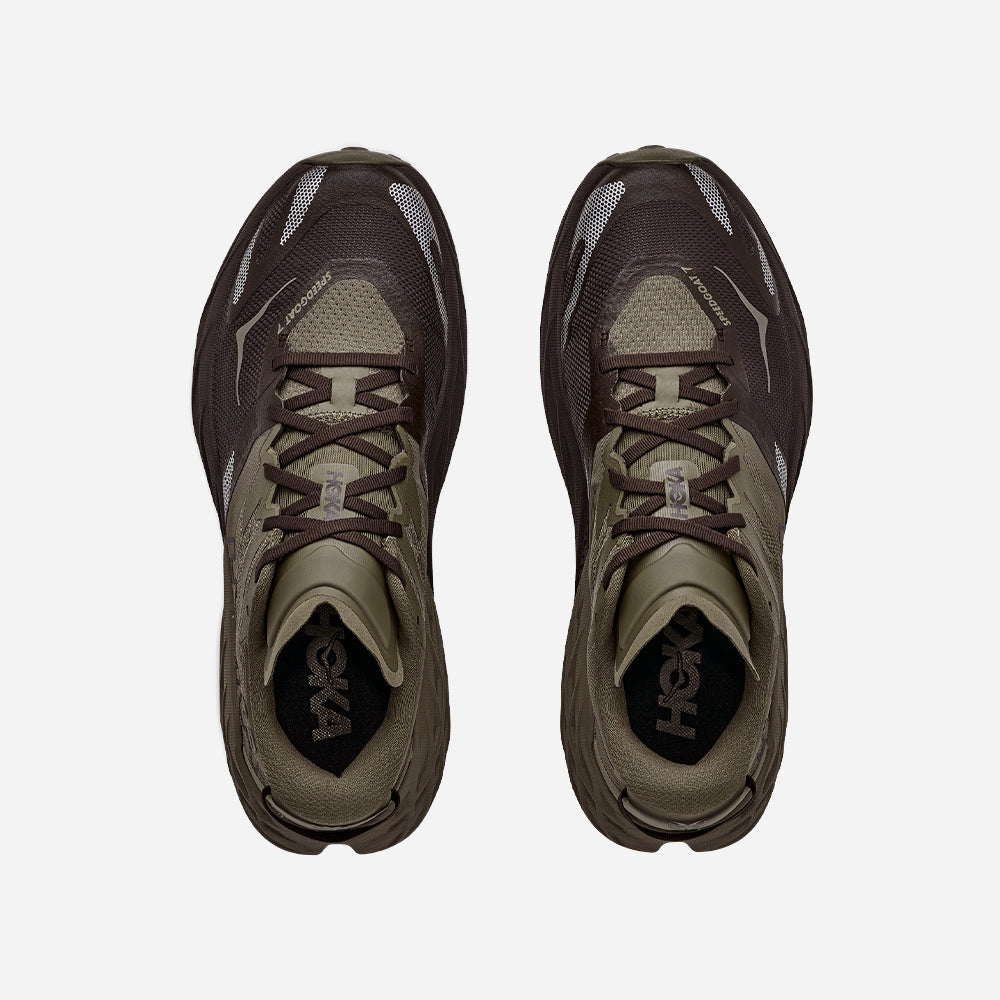 Giày Chạy Trail Nam HOKA Speedgoat 7 Wide - Xanh Quân Đội