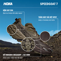 Giày Chạy Trail Nam HOKA Speedgoat 7 Wide - Xanh Quân Đội