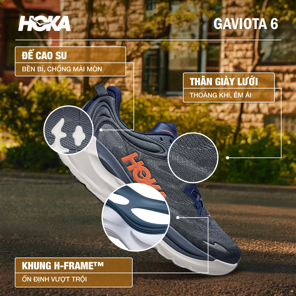 Giày Chạy Bộ Nam HOKA Gaviota 6 - Xanh Navy - Supersports Vietnam