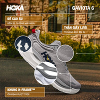 Giày Chạy Bộ Nam HOKA Gaviota 6 - Xám - Supersports Vietnam