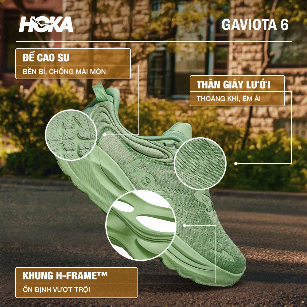 Giày Chạy Bộ Nam HOKA Gaviota 6 - Xanh Mint - Supersports Vietnam