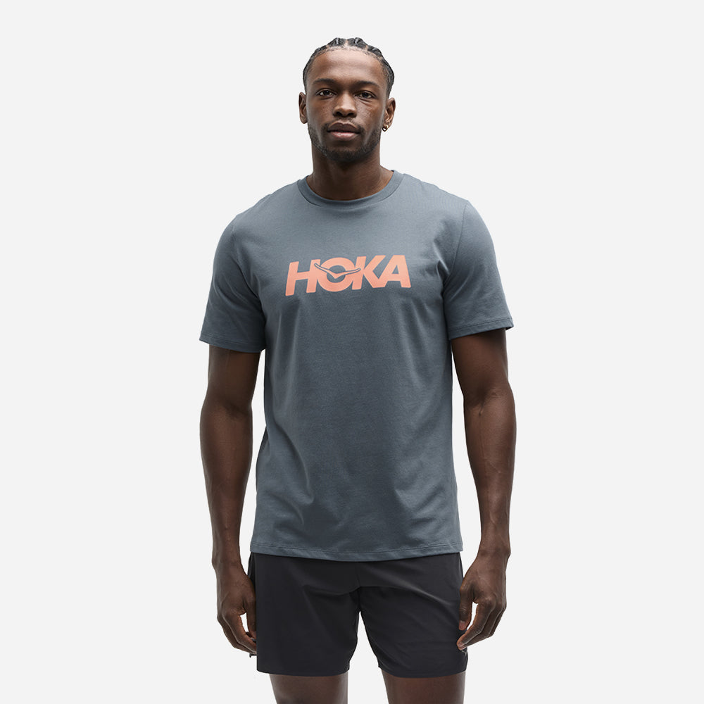Áo Thun Nam HOKA Core Logo Ctn - Xanh Navy - Supersports Vietnam