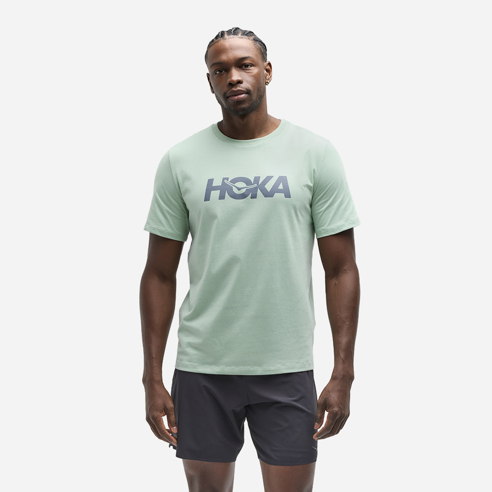 Áo Thun Nam HOKA Core Logo Ctn - Xanh Mint - Supersports Vietnam