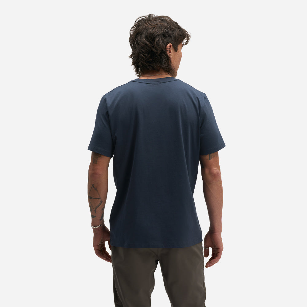 Áo Thun Nam HOKA Core Logo Ctn Short Sleeve - Xanh Navy - Supersports Vietnam