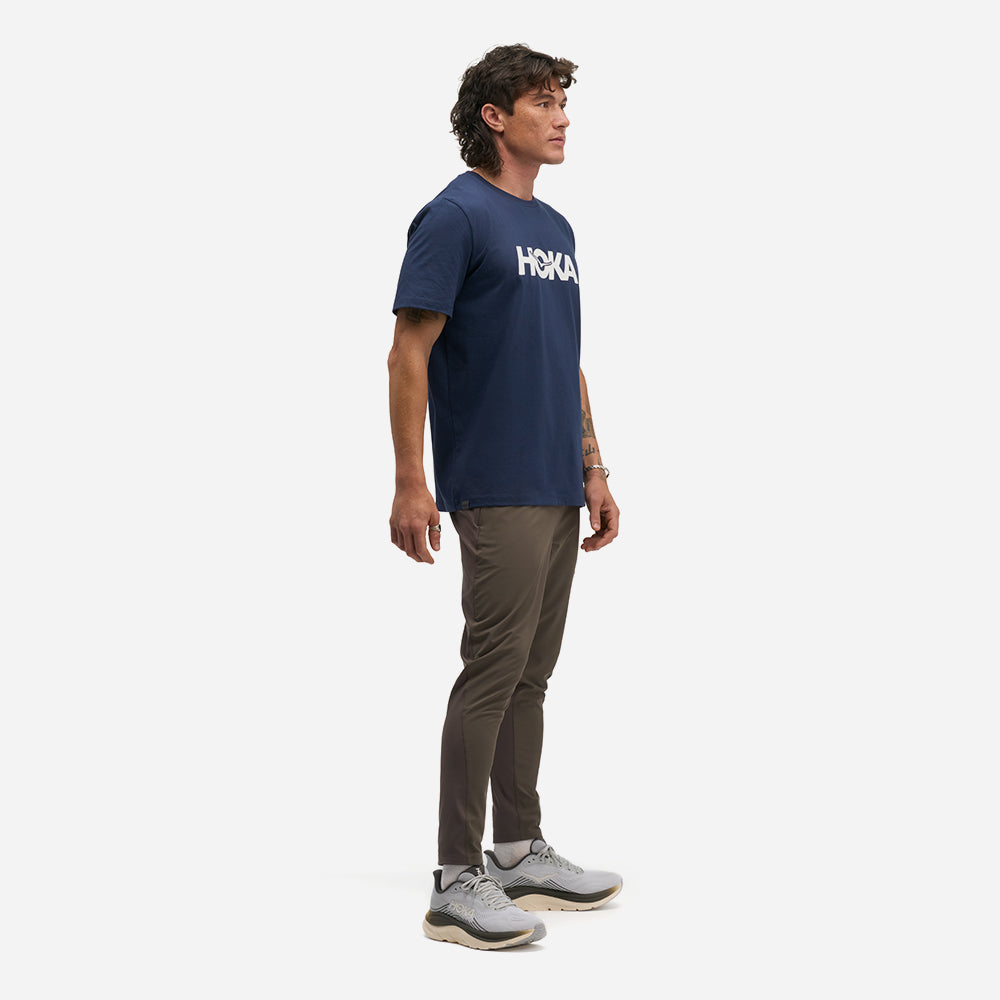Áo Thun Nam HOKA Core Logo Ctn Short Sleeve - Xanh Navy - Supersports Vietnam