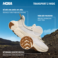 Giày Chạy Trail Nữ HOKA Transport 2 Wide - Be - Supersports Vietnam