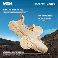 Giày Chạy Trail Nam HOKA Transport 2 Wide - Vàng - Supersports Vietnam