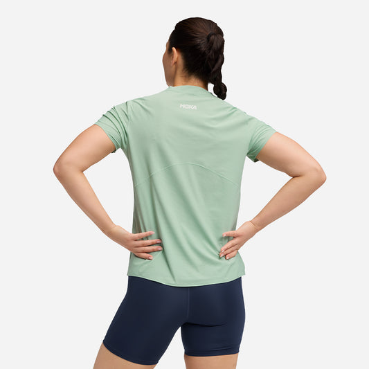 Áo Thun Nữ HOKA Airolite Short Sleeve 2.0 - Xanh Lá - Supersports Vietnam