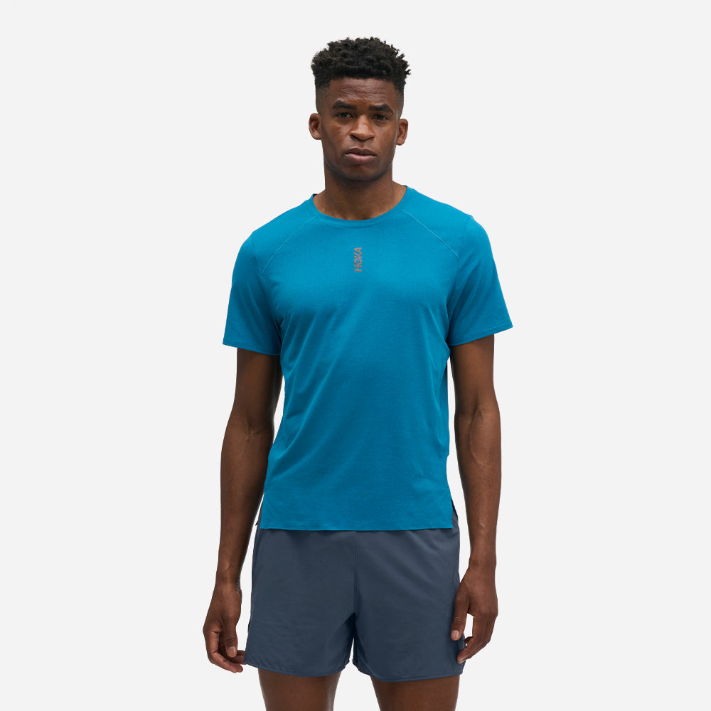 Áo Thun Nam HOKA Everyrun Short Sleeve - Xanh Dương - Supersports Vietnam