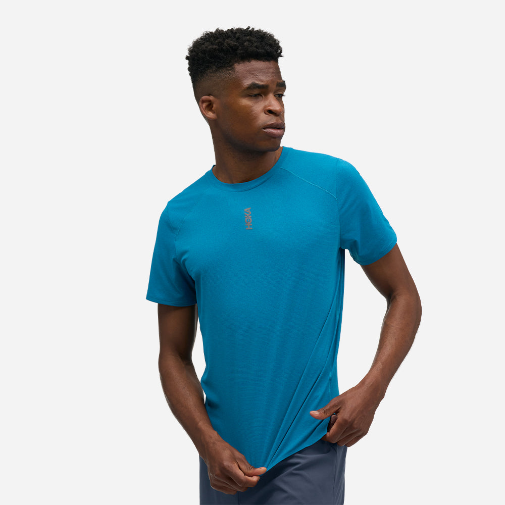 Áo Thun Nam HOKA Everyrun Short Sleeve - Xanh Dương - Supersports Vietnam