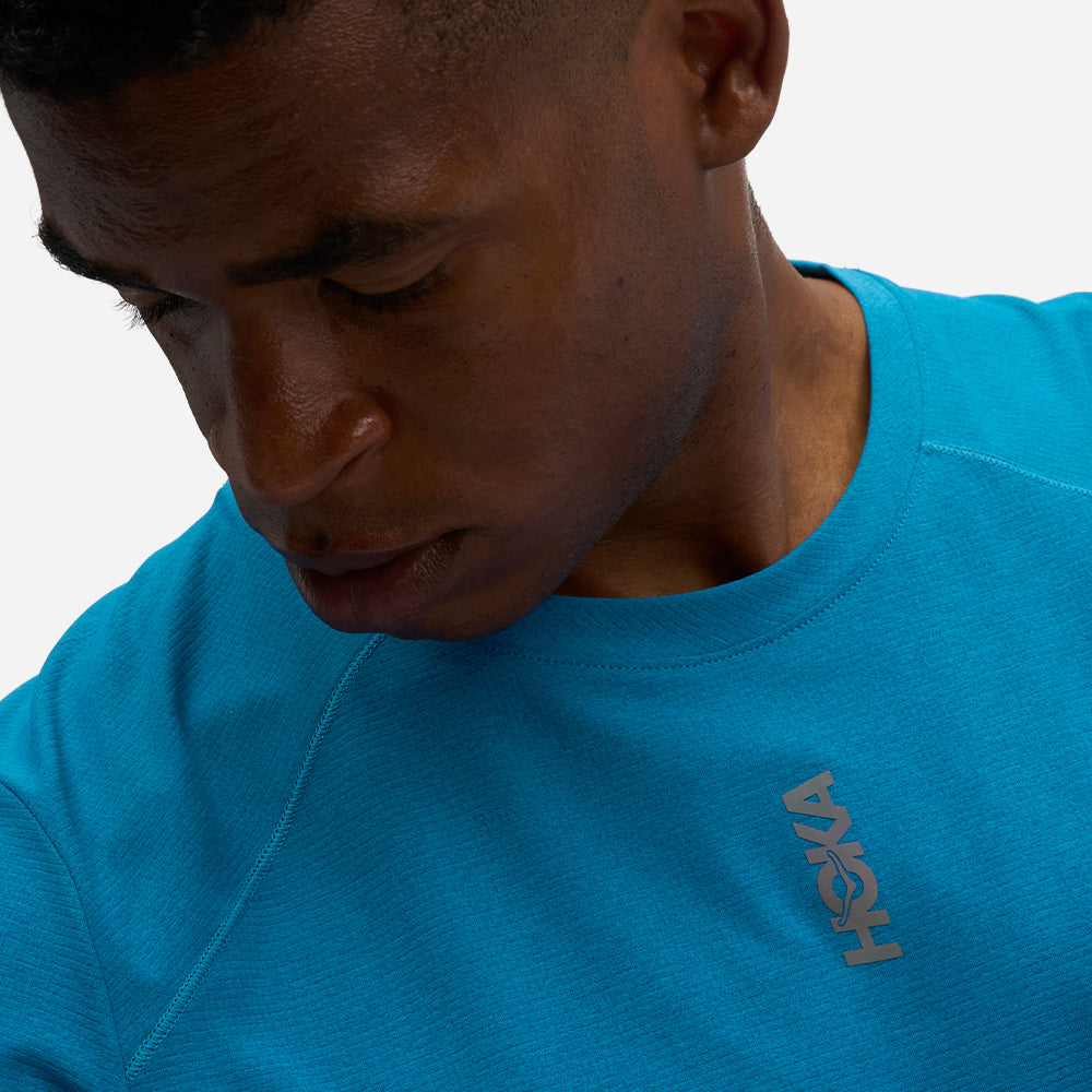 Áo Thun Nam HOKA Everyrun Short Sleeve - Xanh Dương - Supersports Vietnam