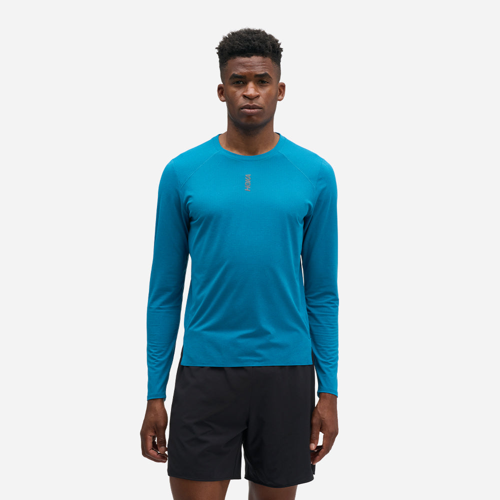 Áo Thun Nam HOKA Everyrun Long Sleeve - Xanh Dương - Supersports Vietnam