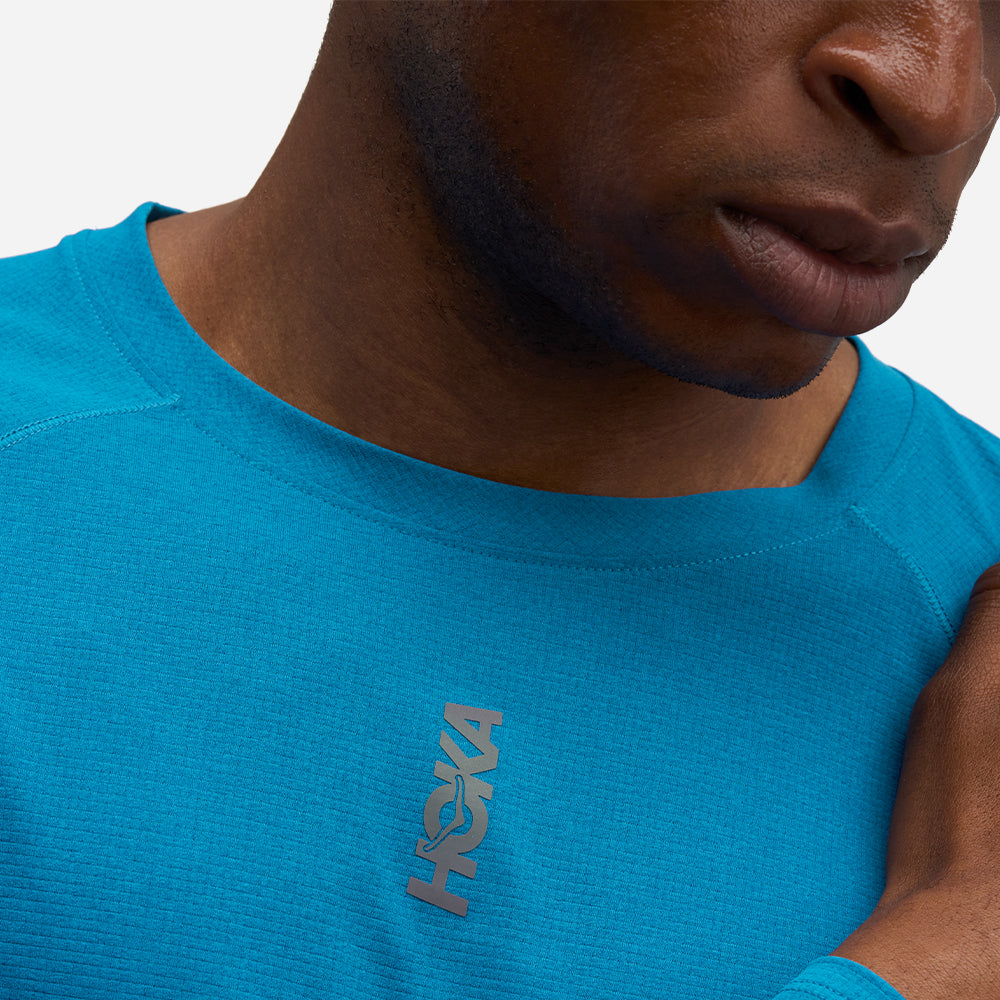 Áo Thun Nam HOKA Everyrun Long Sleeve - Xanh Dương - Supersports Vietnam