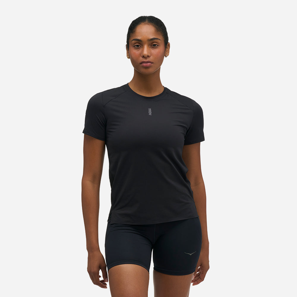 Áo Thun Nữ HOKA Everyrun Short Sleeve - Đen - Supersports Vietnam
