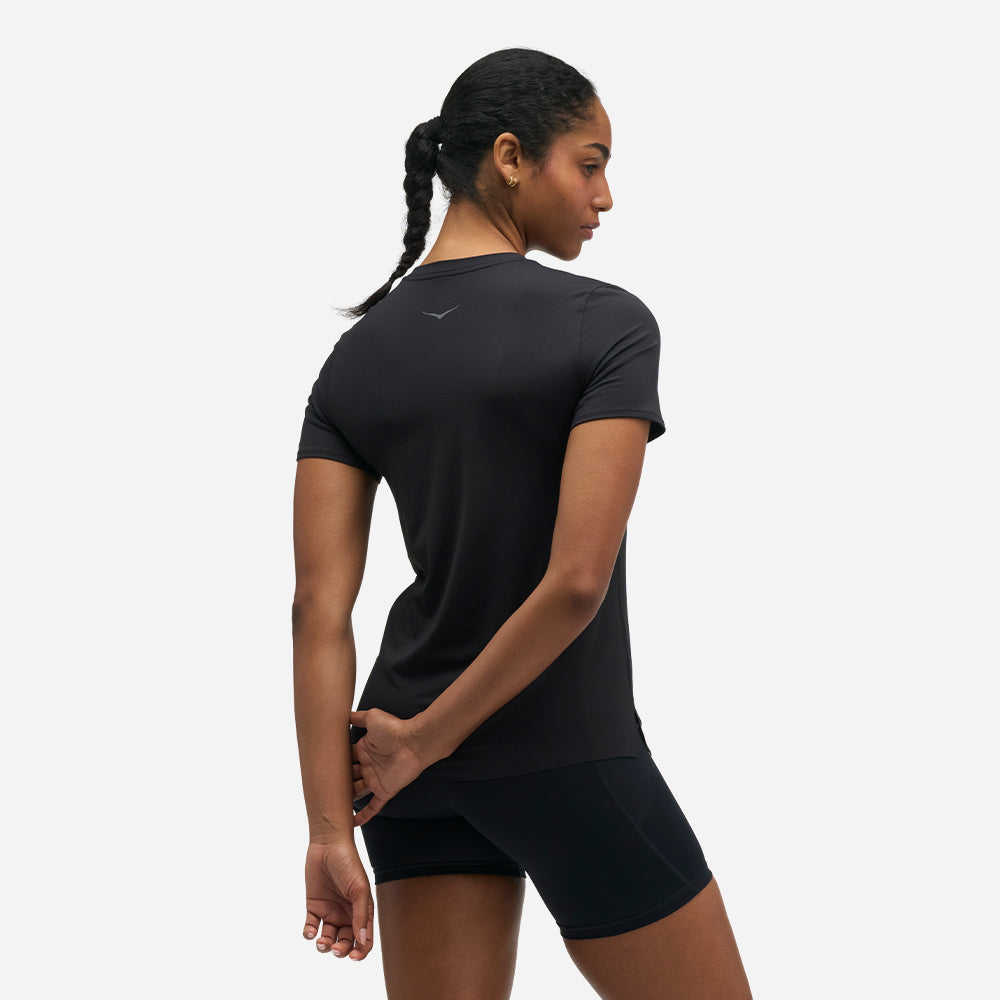 Áo Thun Nữ HOKA Everyrun Short Sleeve - Đen - Supersports Vietnam