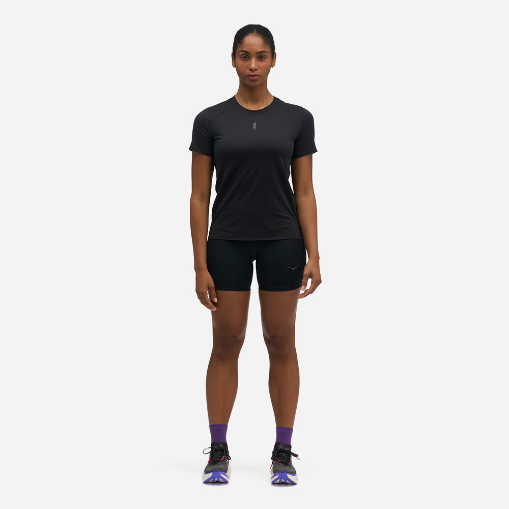 Áo Thun Nữ HOKA Everyrun Short Sleeve - Đen - Supersports Vietnam