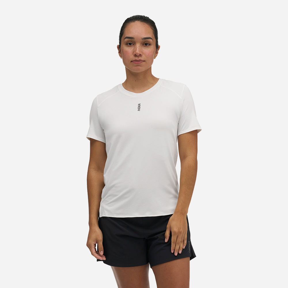 Áo Thun Nữ HOKA Everyrun Short Sleeve - Trắng - Supersports Vietnam