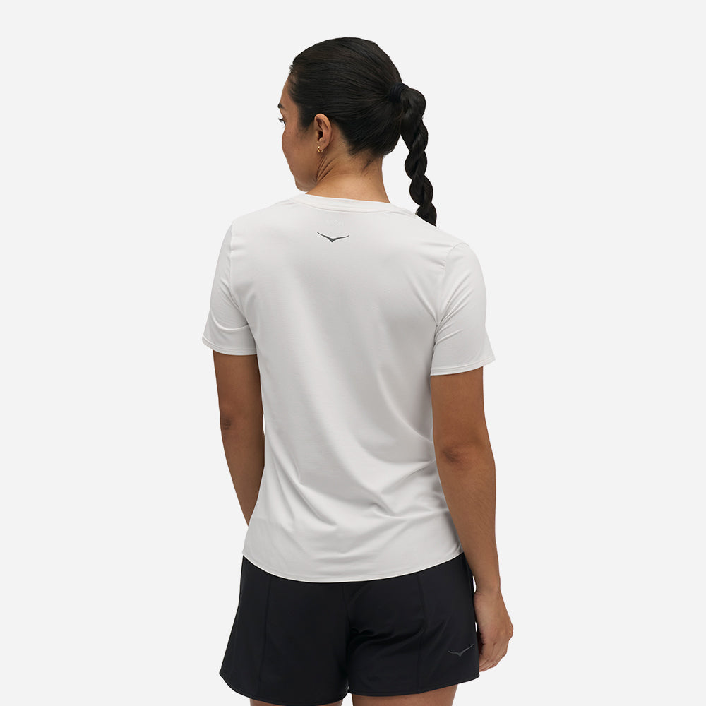 Áo Thun Nữ HOKA Everyrun Short Sleeve - Trắng - Supersports Vietnam