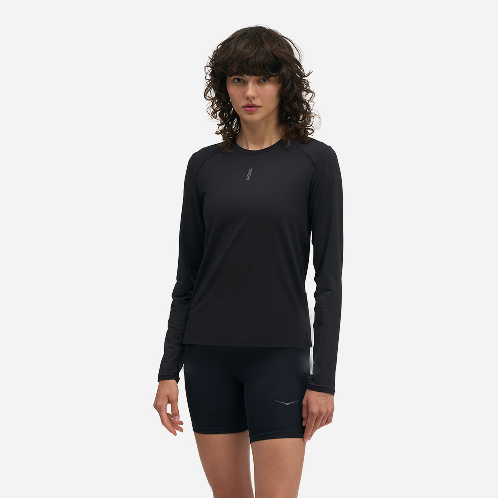 Áo Thun Nữ HOKA Everyrun Long Sleeve - Đen - Supersports Vietnam